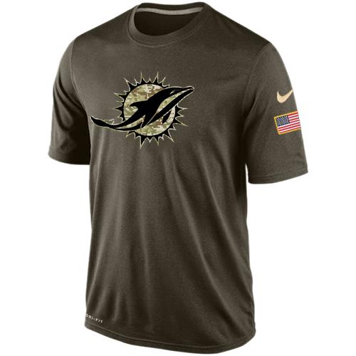Men's Miami Dolphins Salute To Service Nike Dri-FIT T-Shirt - Click Image to Close